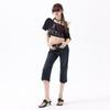 Trendy Spring Summer Slim Fit Denim Cropped Capri Pants For Women Versatile Basic Slimming Casual Bottoms