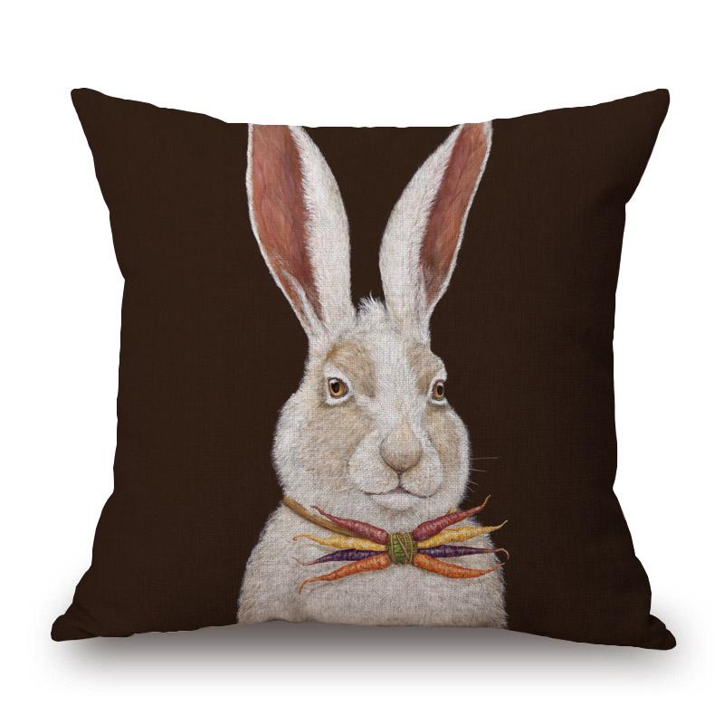 European Painting Goldfinch Rabbit Birds Flower Animals Posters Cushion Covers Decorative Pillows For Sofa XCM