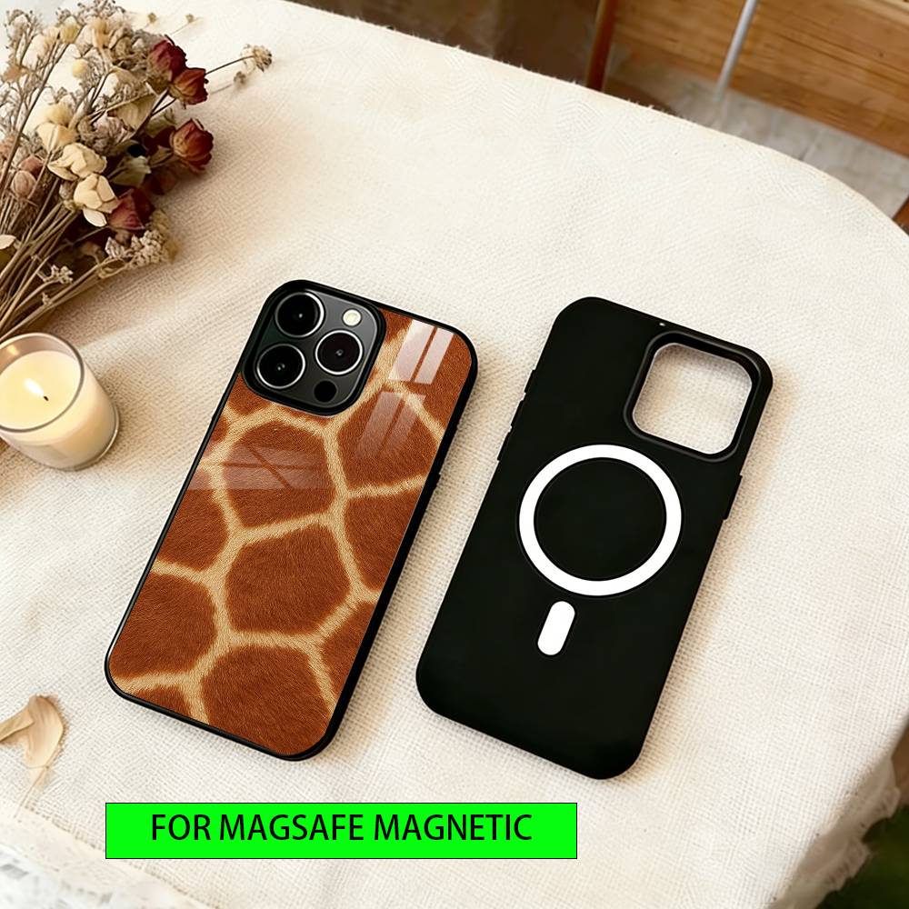 Animal print Phone Case For iPhone17,16,15,14,13,12,11 Plus,Pro Magnetic For Magsafe Wireless Charging