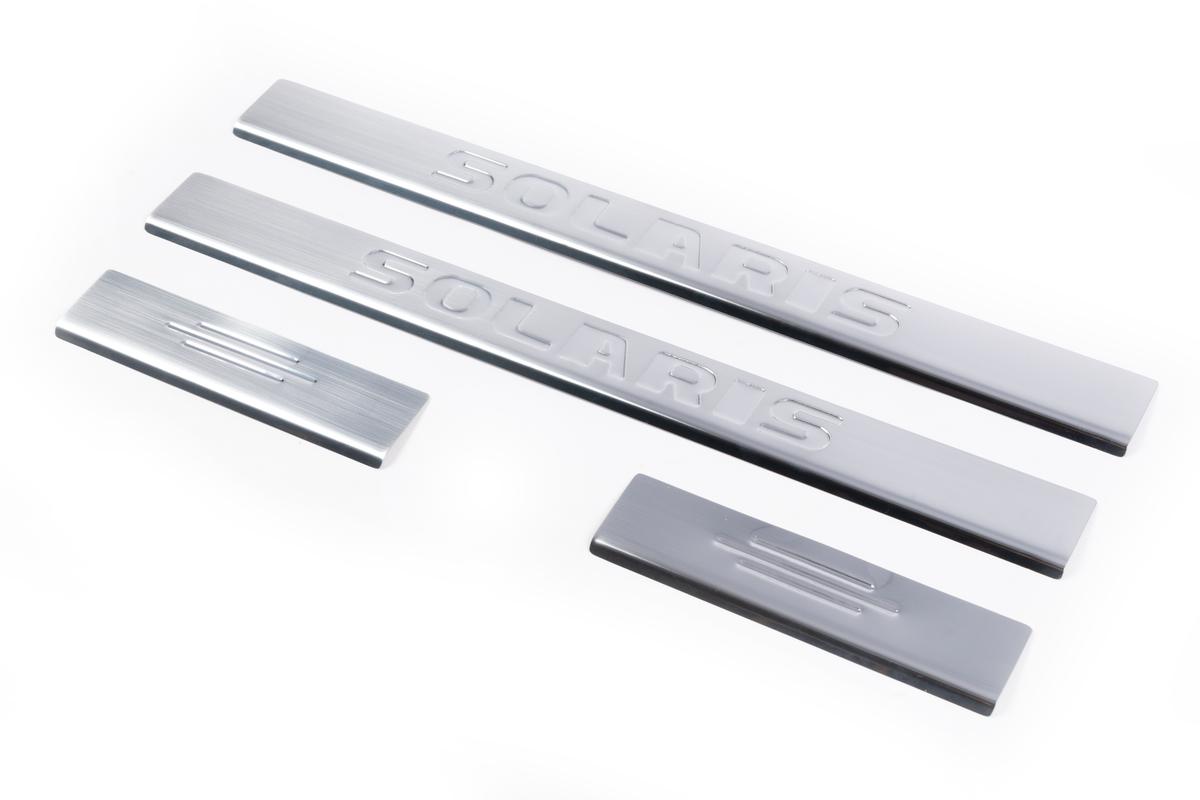 

Door sills Carmos Solaris V4 (4 pcs, stainless steel) for Hyundai Accent 2011-2017