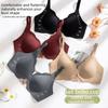 Seamless Soft Support Cup Bra, Sexy Deep V Simple Glossy Lace Butterfly Bra