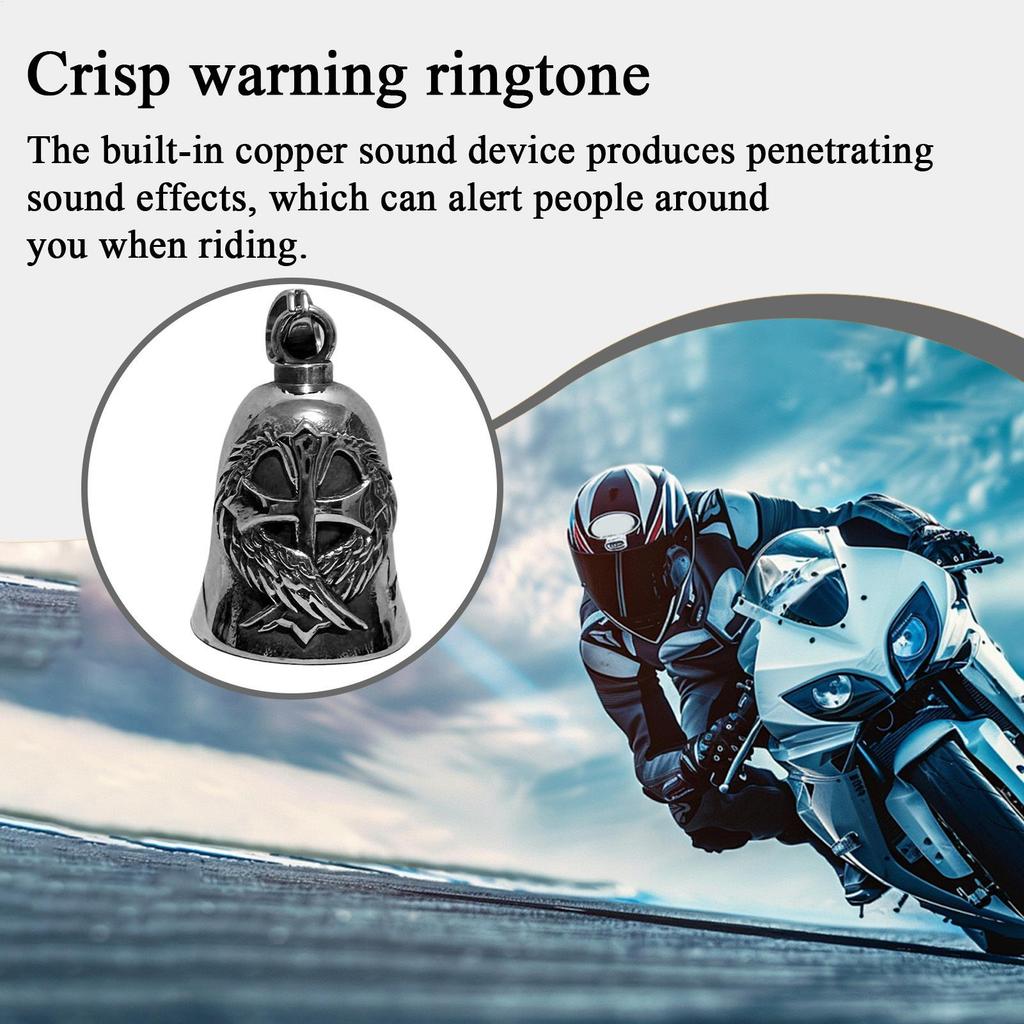 Guard Bell For Motorcycles Bikers Good Luck Bell Hanger Stylish Alloy Key Chain Motocycling Accessory For Men Women Riders