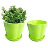 3 Kinds Of Sizes Flower Pots And Trays Plastic Pots Creative Small Pots For Succulent Plants (Random Color) Home Supplies