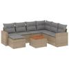 VidaXL Salon de jardin avec coussins 8 pcs beige résine tressée 3224239