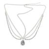Bohemian Crystal Drop Pendant Headband - Princess Headdress with Diamond Chain