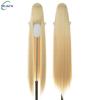 700g Alta Qualità 59" 150cm Lunga Dritta Parrucca Cosplay Con Frangia Biondo Marrone Rosso Verde Blu Resistente al Calore Colori Capelli Parrucche Anime