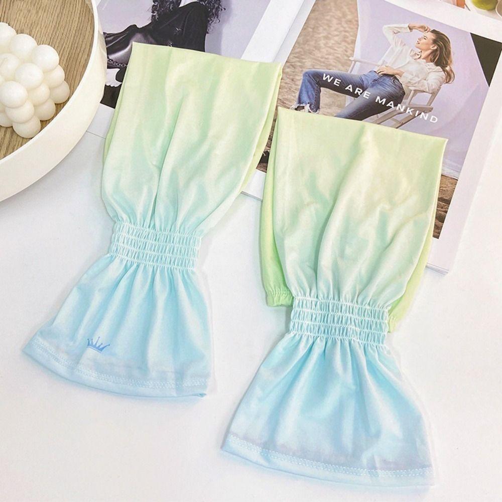 Thin Sunscreen Arm Covers Elastic Cycling Gloves Breathable Long Ice Silk Sleeves Outdoor