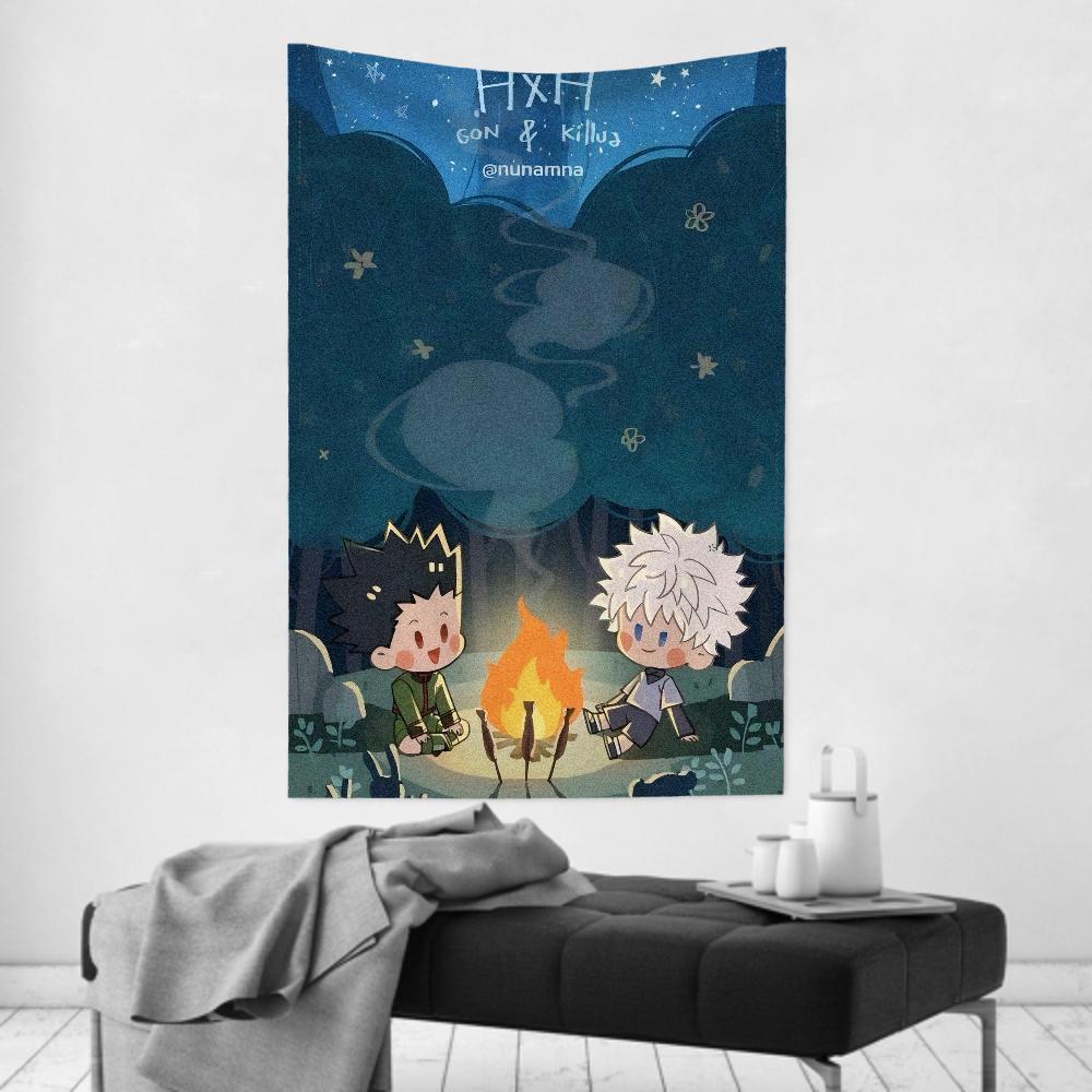 

Japanese Anime HxH Freecss Zoldyck Tapestry Room Decor Wall Cloth Party Hanging Background Room Decor Baby Room 74x94cm(29x37in)