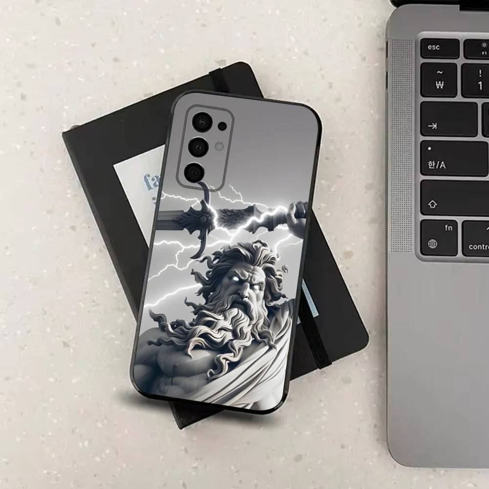Greek Mythology Zeus Phone Case For Samsung Galaxy A91,A80,A73,A72 ,A71,A53A52,A32 ,A31A22,A21s,A20,Black Cover