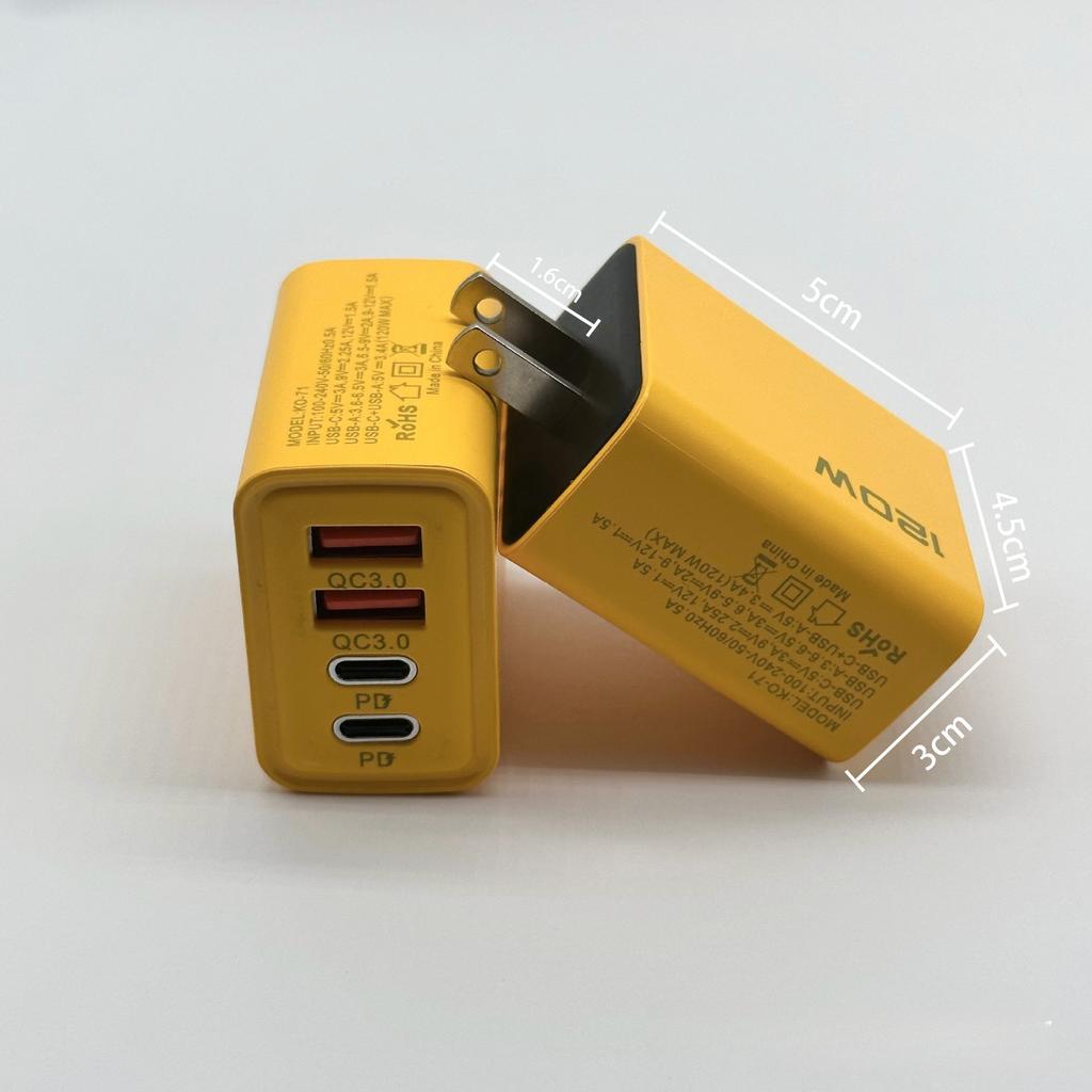 Dual Fast Charging Head Fast 3 High-Speed Cable (Type-C/Usb-A 6A High Current) for Cell Phone Tablet
