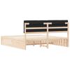 Bed Frame with Upholstered Headboard Black 180 x 200 cm