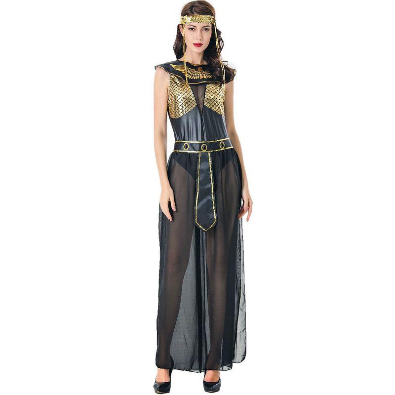M-Xl Halloween Greek Goddess Cleopatra Costume European and American Women's Pu Leather Stage Performance Costume