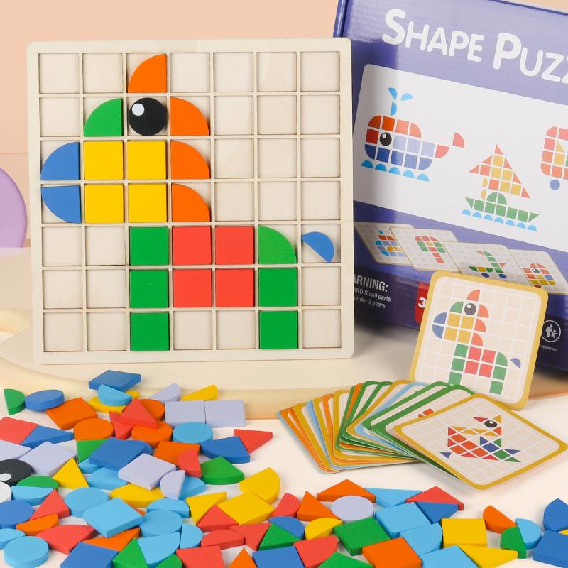 

Мозаика 3D Пазл - Блоки для сопоставления форм и цветов для развития мышления и концентрации в детском саду