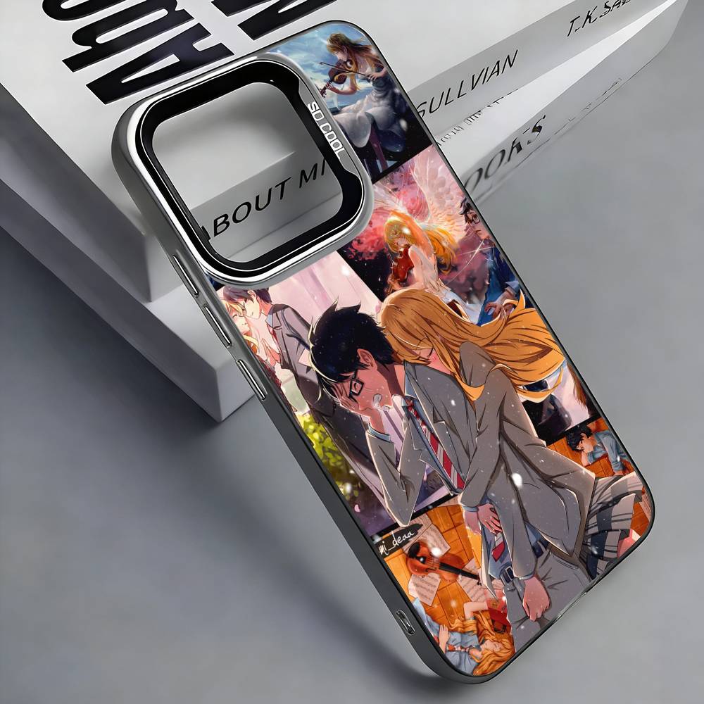 Y-Your lie IN A-APRIL Phone Case For iPhone 17,16,15,14,13,12,11 Plus,Pro Max,Colored Silver Phone Case