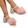 Transparent High-heeled Sandals  New Summer Thick-heeled Fashion Sandals French Temperament with Niche