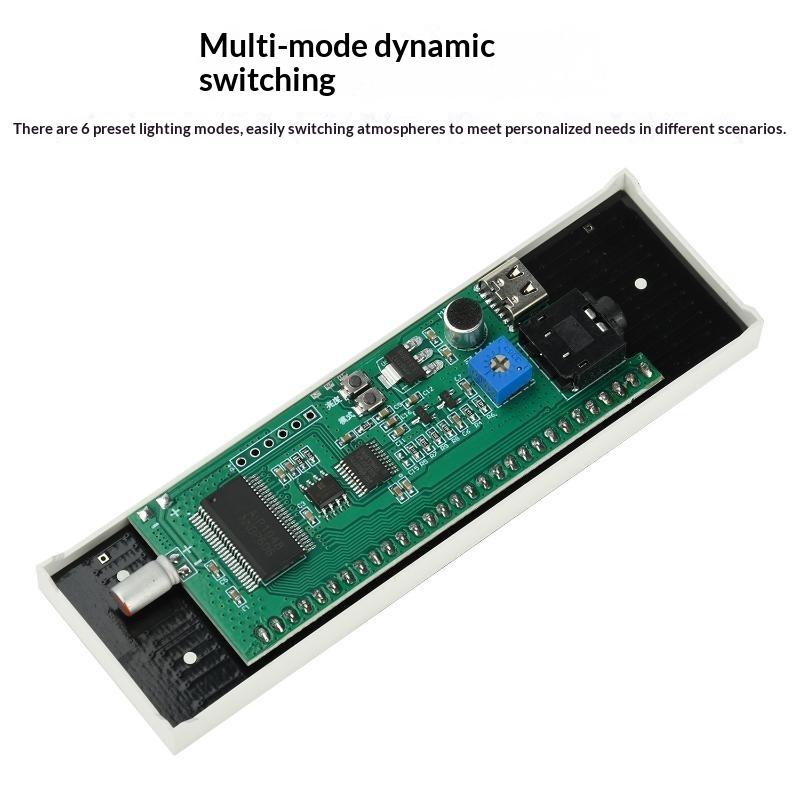 LED Music Visualizer Light 6 Dynamic Modes Sound Activated USB Powered Atmosphere Lamp for Desk