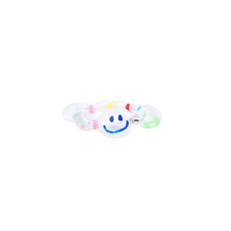 jewelCOUNTY HAPPY THINGS BLUE SMILE BEADS RING