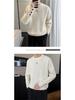 Men's Waffle Sweatshirt - Fleece-Lined, Loose Fit, Warm Autumn/Winter Trendy Top