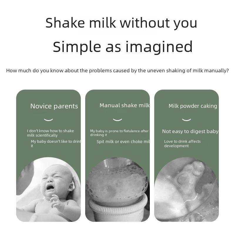 Smart Milk Shaker: Fully Automatic Electric Baby Milk Mixer & Blender.