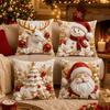 45x45cm Christmas Pillow Covers Washable Holiday Cushion Case  For Friends