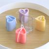 3D Heart-shaped Cylinder Candle Mold DIY Love Candle Making Tool PC Acrylic Plastic Mold Kit Home Decor Gift for Valentine's Day