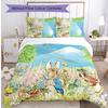 Peter Rabbit Printed 3PCS Bedding Set Soft Breathable Duvet Cover Pillowcases Set Washable Bedroom Decor Home Gift