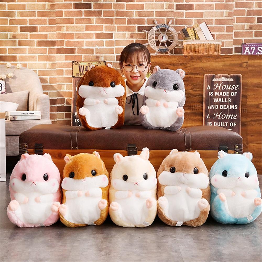 Poupée hamster super mignonne et dodue trois-en-un oreiller de sieste climatisé couverture chauffante jouet en peluche