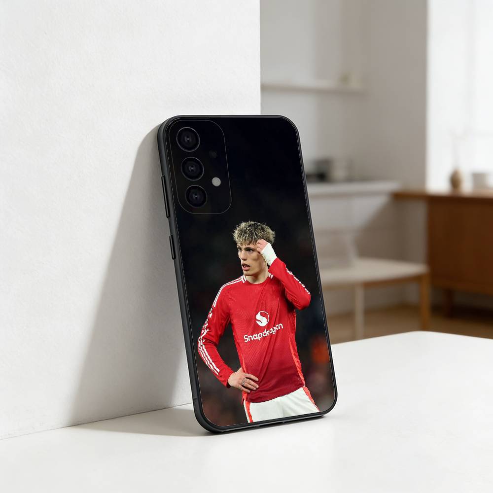 Football Alejandro Garnacho phone Case For Samsung S25,24,21,22,23,30,Ultra,20,Plus,Fe,Lite,Note Soft Black Cover Samsung S20ULTRA5G