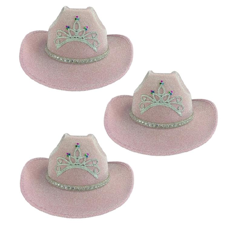 Sequins Cowboy Hats with Diamond Crown Pattern for Proms Banquets Party Sequins Cowboy Hats for Adult Photography