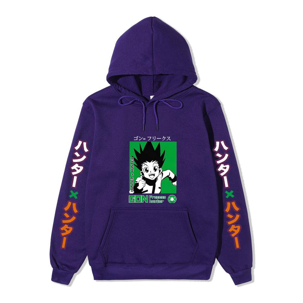 Japanese Anime Hoodie Sweatshirt Hunter X Hunter Graphic Printing Sweatshirts for Fans Casual Autumn Winter Fleece Streetwear