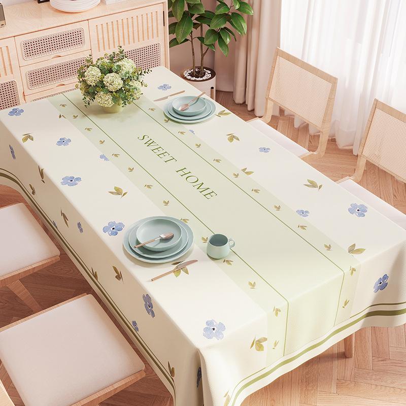 New Year'S Fresh Tablecloth Leave-In Waterproof And Oil-Proof Pvc Dining Table Tablecloth Tablecloth Cover Cloth Coffee Table Tablecloth