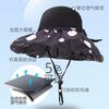 Sunscreen fisherman vinyl sun hat children summer UV protection sunshade sunscreen fashion foreign style face cover show small face