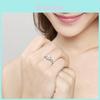 Elegant Womens Geometric White Copper Ring With Faux Diamond For Weddings And Engagements