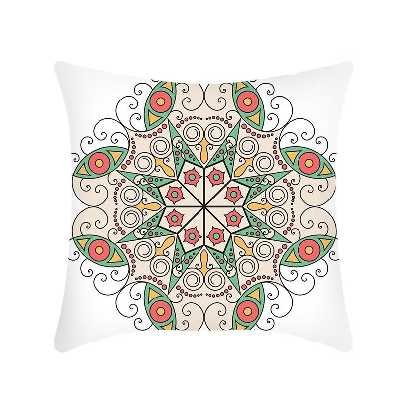 Office Sofa Cushion Cover Mandala Array Printed Luxury Home Decor Cushion Cover