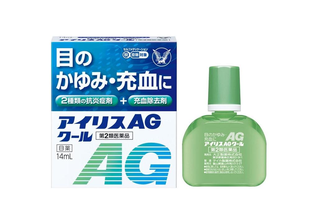 Taisho Pharmaceutical Iris AG Cool gouttes rafraîchissantes pour l'inflammation et l'hyperémie oculaires, 14 ml