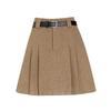2026 Autumn/Winter Korean Academy Corduroy High-Waist A-line Pleated Skirt