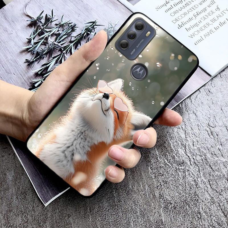Phone Case For Moto G85 G55 G05 G14 G75 G31 G50 G10 G20 G30 G60 G13 G32 G84 G54 G53 G72 G24 Power Cute Fox