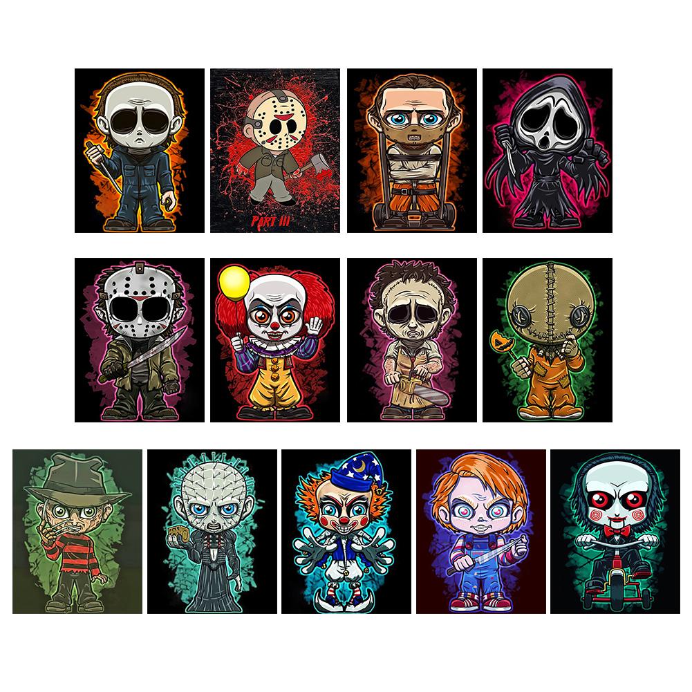 

5D DIY Полный раунд Сверло Алмаз Картина Ужас кукла Рисунок