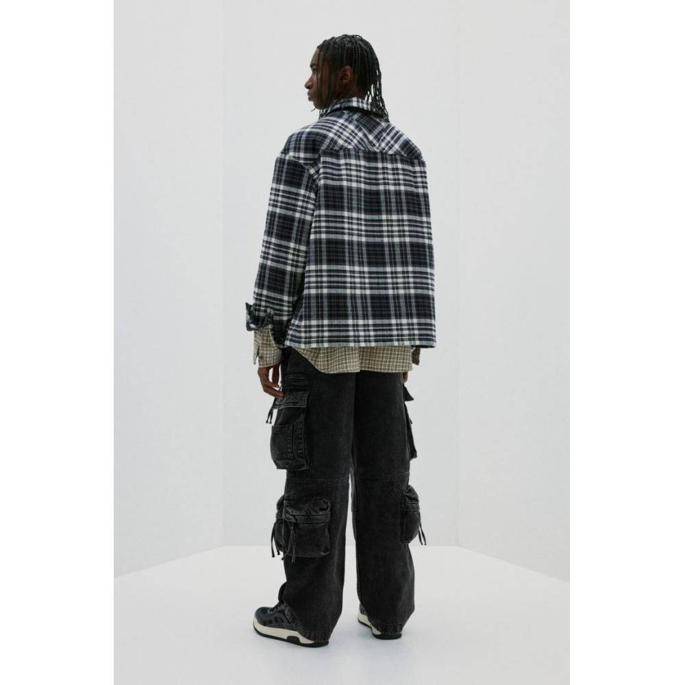 H M Loose Cargo Jeans deniM Black