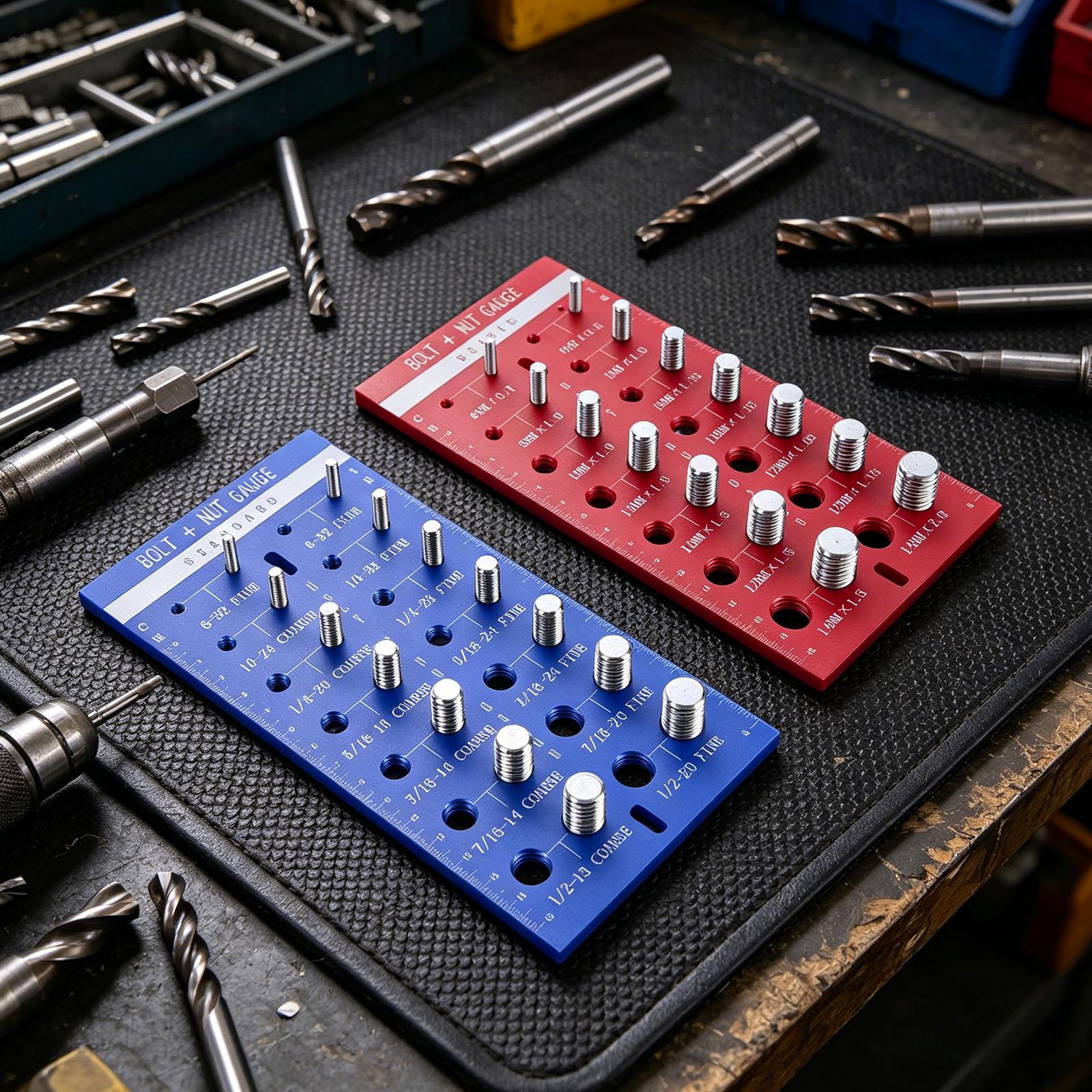 28Pcs Thread Checker Includes 14 Imperial and 14 Metric Threads Screw Size Check Gauge for Identifying Fastener & Drill Bits China Mainland
