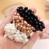 Women Hair Accessories Pearls Beads Headbands Ponytail Holder Girls Vintage Elastic Hair Bands