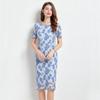 Brand Celebrity French Floral Slim Summer Casual Dress for Plus Sizes