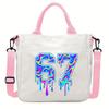 Steal a Brainrot 67 Unicorn Printed Student Crossbody Bag Casual Canvas Shoulder Bags