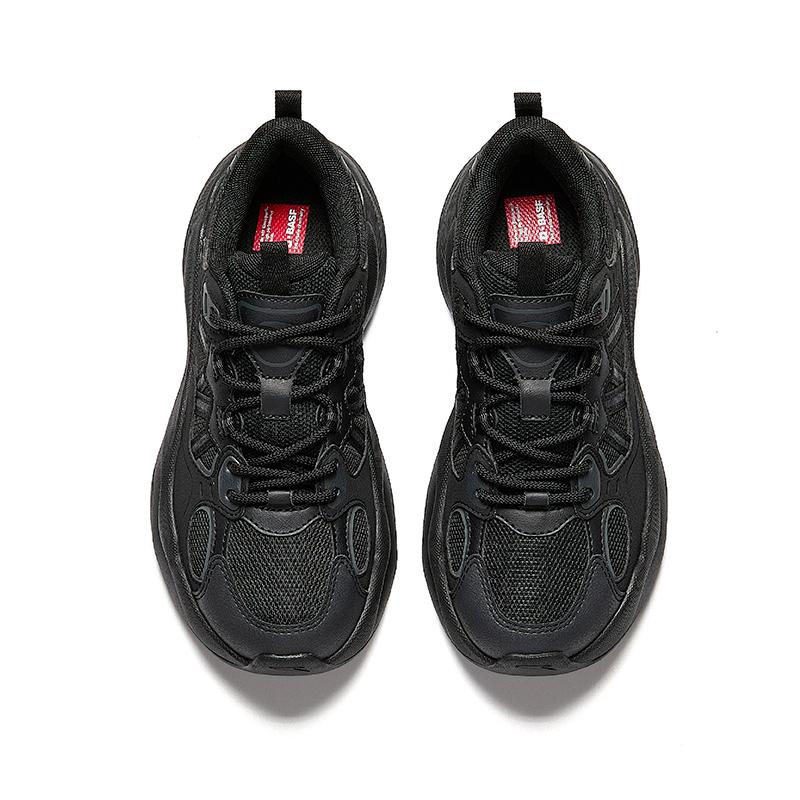 Anta Abrasion Resistant Cushioning Low top Chunky Sneakers Women's Black 122548840-1