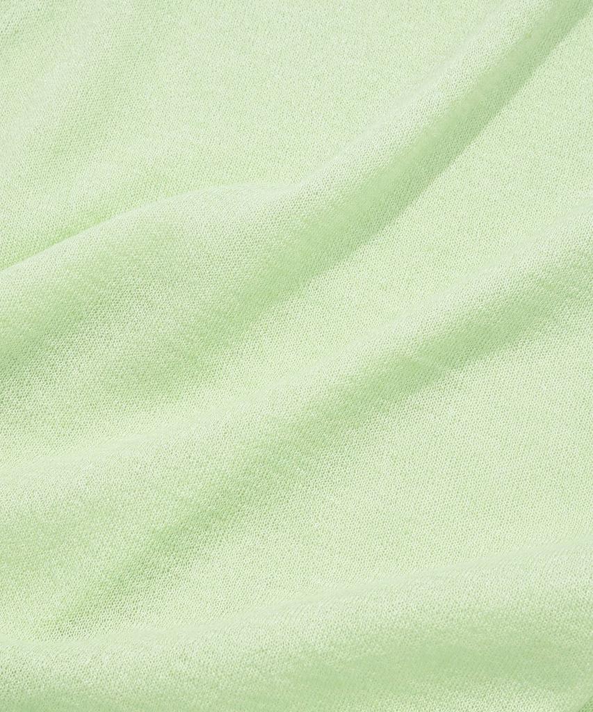 COVERNAT WOMAN Sheer Round Neck Knit Light Lime