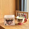 High-value Nezha Water Cup Cute Cartoon Ceramic Mug Office Coffee Cup Birthday Gift Souvenir