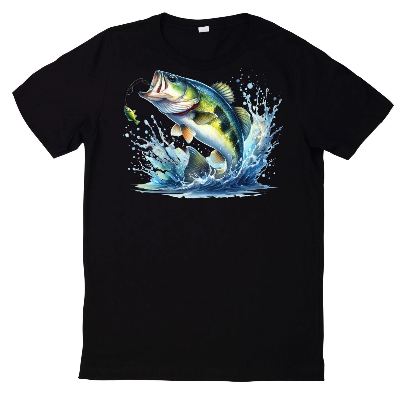 T-Shirt Lustiges Angler Fisch Motiv XL