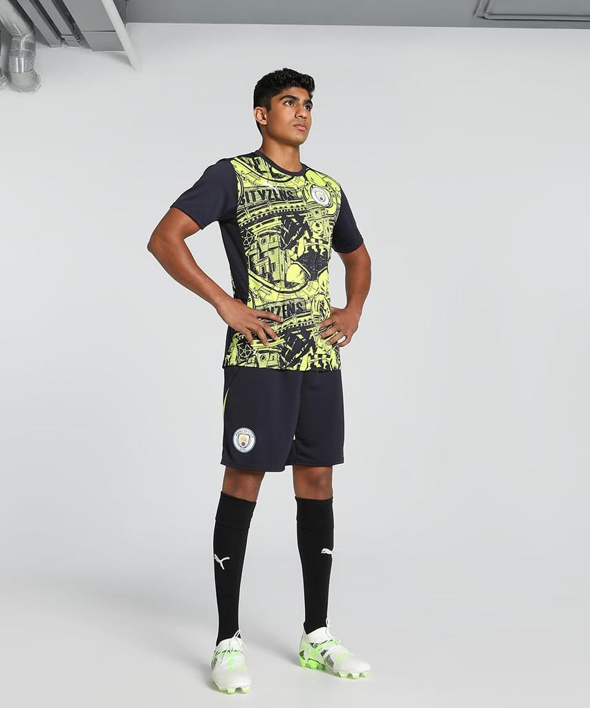 Sporty MCFC Prematch SS Shirt 777578 24 Color Yellow Blue [PUMA] Men's Fall/Winter Glow/Magic (14)