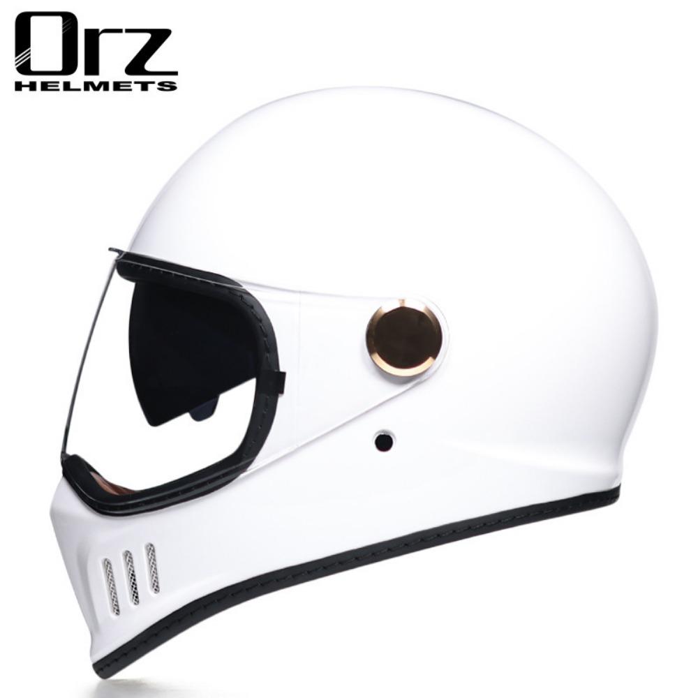 Retro Full Helmet Motorcycle Helmet Summer Locomotive Electric Vehicle Four Seasons 3C Men and Women Locomotive Running Helmet Electric