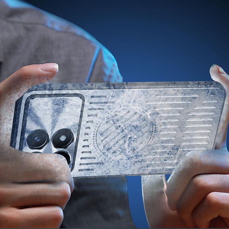 For Xiaomi Redmi K70E 5G Case TPU+Aluminum Alloy Anti-Fall Phone Cover Heat Dissipation